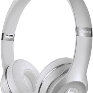 Beats Solo 3 – Wireless Bluetooth On-Ear Headphones, Apple & Android Compatible, Up to 40H of Battery Life – Silver (Latest Model)