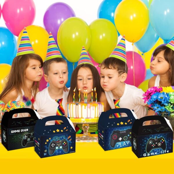 12 PCS Video Game Party Decorations Boxes, Video Game Controller Treat Gift Boxes Party Supplies Video Game Gaming Theme Birthday Party Decoration Party Video Game Theme Candy Box for Baby Shower - Image 4