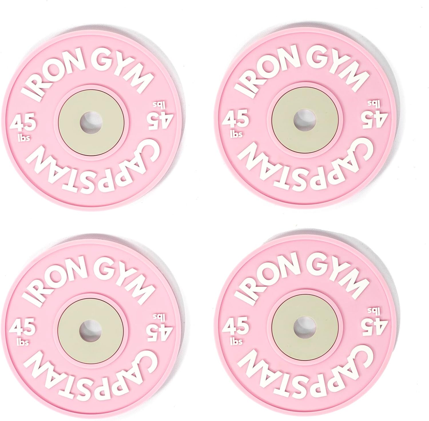 Gym Weight Coasters Pink Set of 4 Pack | Premium Replica Silicone Barbell Weights Set | Ideal Home Gym Gifts for Women | Fitness Women | Suitable for Protein Shaker, Cups and Mugs