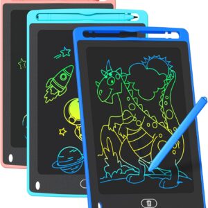 3 Pack LCD Writing Tablet for Kids, 8.5 Inch Colorful Doodle Board Drawing Tablet, Educational Learning Toys Birthday Gifts for Boys Girls Age 3 4 5 6 7 8