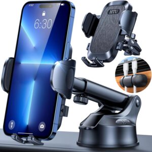 2025 Ultimate Car Phone Mount【80+LBS Strongest Suction & Military-Grade】【Patent & Safety Certs】 Cell Phone Holder Truck Stand for Dashboard Windshield Vent for iPhone 16 Pro Max 15 14 Samsung, Black