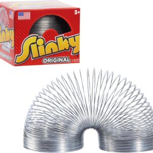 The Original Slinky Walking Spring Toy, 2.75-inch Diameter Metal Slinky, Fidget Toys