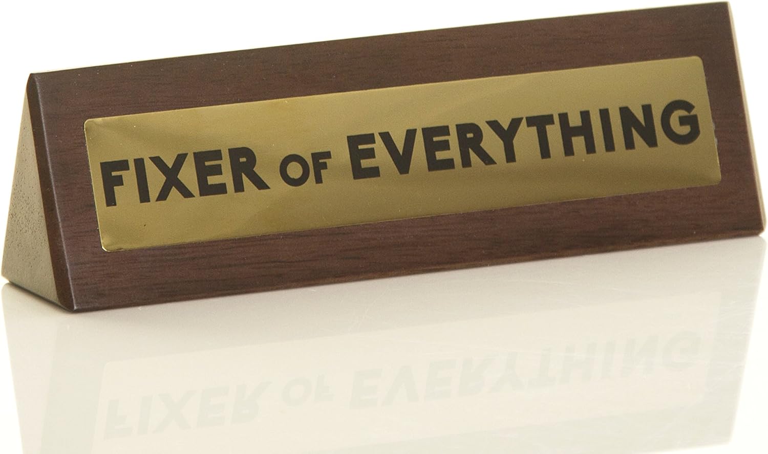 Boxer Gifts Fixer of Everything Joke Wooden Desk Plaque Sign – Funny Office Desk Accessories – White Elephant Gag Gifts For Coworkers & Boss – Unique For Dad From Son Daughter