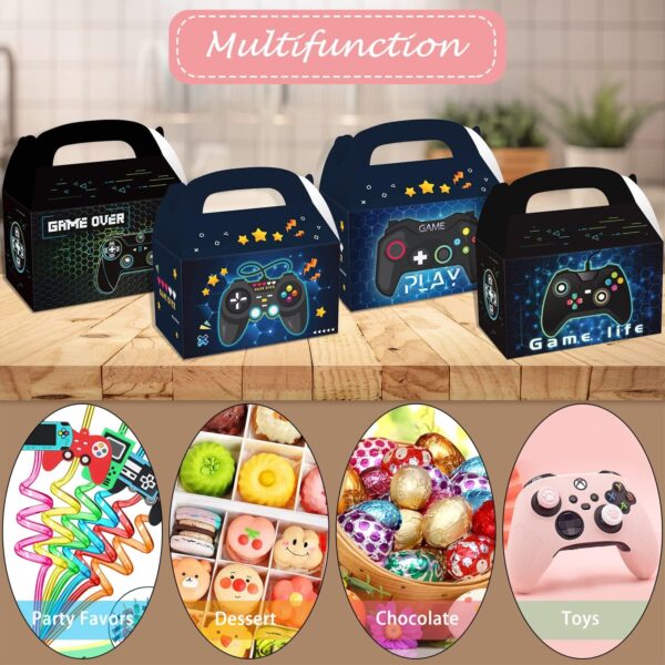 12 PCS Video Game Party Decorations Boxes, Video Game Controller Treat Gift Boxes Party Supplies Video Game Gaming Theme Birthday Party Decoration Party Video Game Theme Candy Box for Baby Shower - Image 5