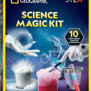 NATIONAL GEOGRAPHIC Magic Chemistry Set – Science Kit for Kids with 10 Amazing Magic Tricks, STEM Projects and Science Experiments, Science Toys, Great Gift for Boys and Girls 8-12 (Amazon Exclusive)