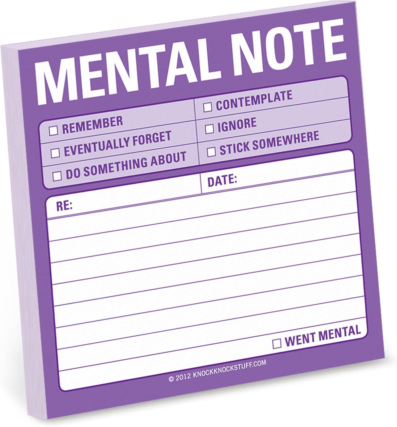 1-Count Knock Knock Mental Note Sticky Notes, To Do List Notepads, 3 x 3-inches each