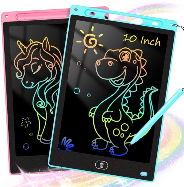 2 Pack 10 Inch LCD Writing Tablet for Kids - Preschool Drawing Tablet Toys & Toddler Travel Essential Toys, Christmas Stocking Stuffers for Kids, Easter Basket Stuffers for Kids