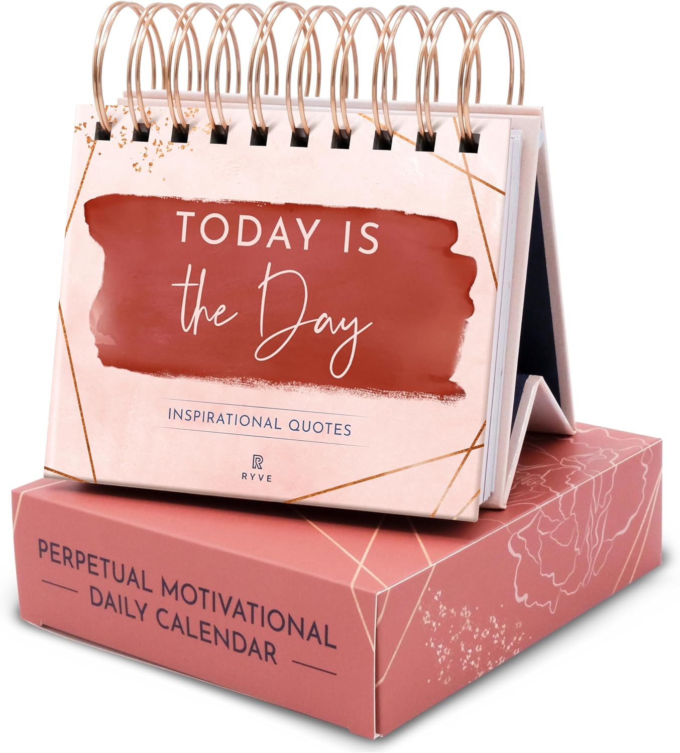 RYVE Motivational Desk Calendar, Inspirational Quotes for Desk, Desk Decor for Women, Office Decor for Women Desk, Desk Accessories for Women Office, Inspirational Gifts for Women, Daily Calendar